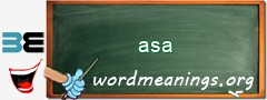 WordMeaning blackboard for asa